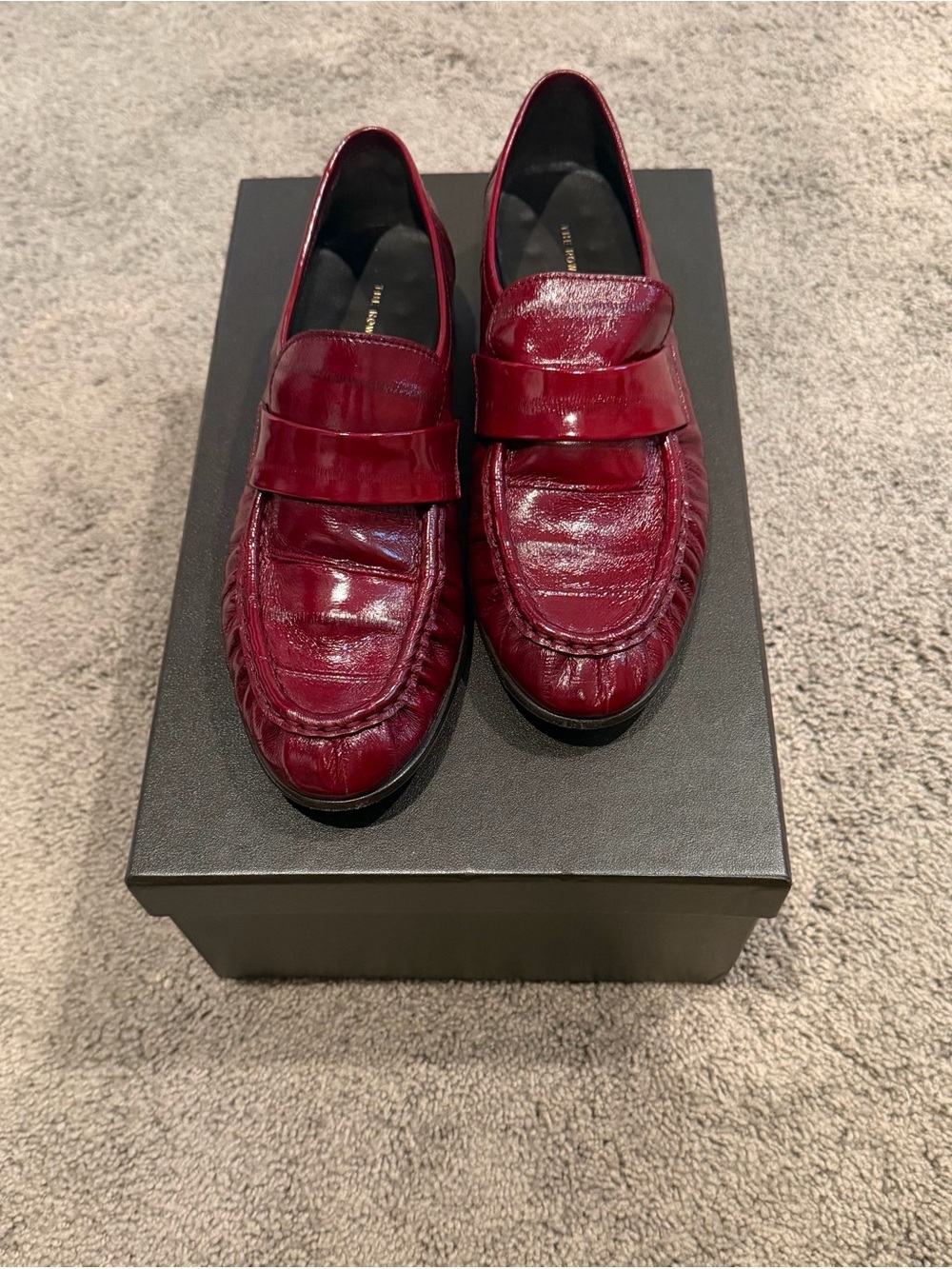The Row Women's Soft Leather Loafers in Rouge. Size 5.5 - Picture 3 of 3
